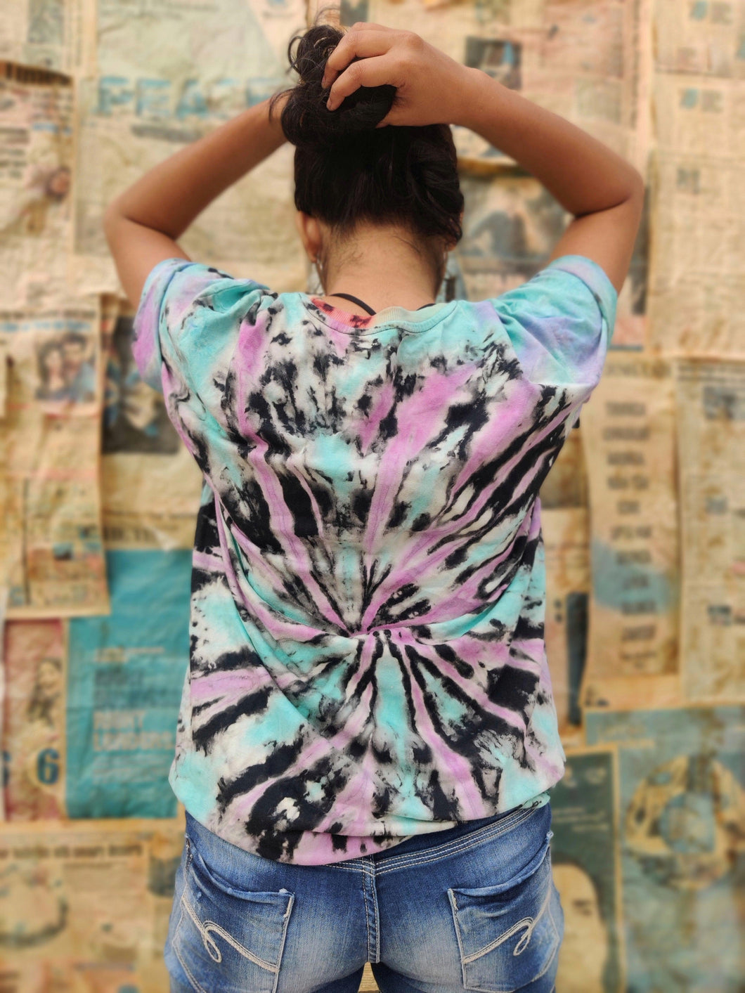 Spread Spiral Reverse Tie Dye T shirt