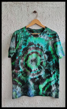 Load image into Gallery viewer, Steel Grey and Green Geode Tie Dye T shirt
