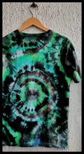 Load image into Gallery viewer, Steel Grey and Green Geode Tie Dye T shirt
