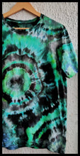 Load image into Gallery viewer, Steel Grey and Green Geode Tie Dye T shirt
